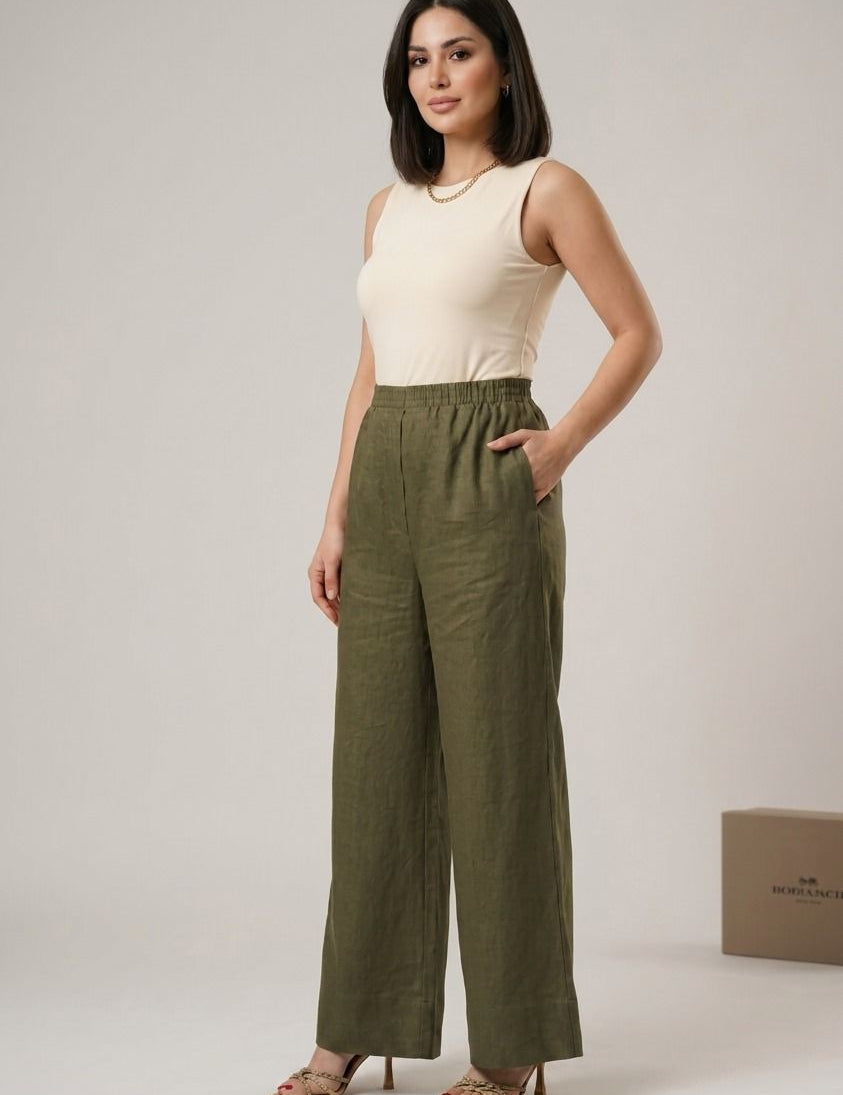 Pantalons en Lin Fluide