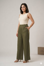 Pantalons en Lin Fluide