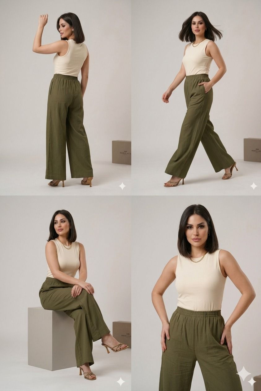Pantalons en Lin Fluide