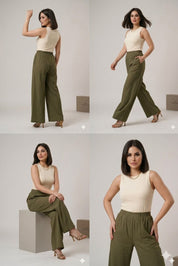 Pantalons en Lin Fluide