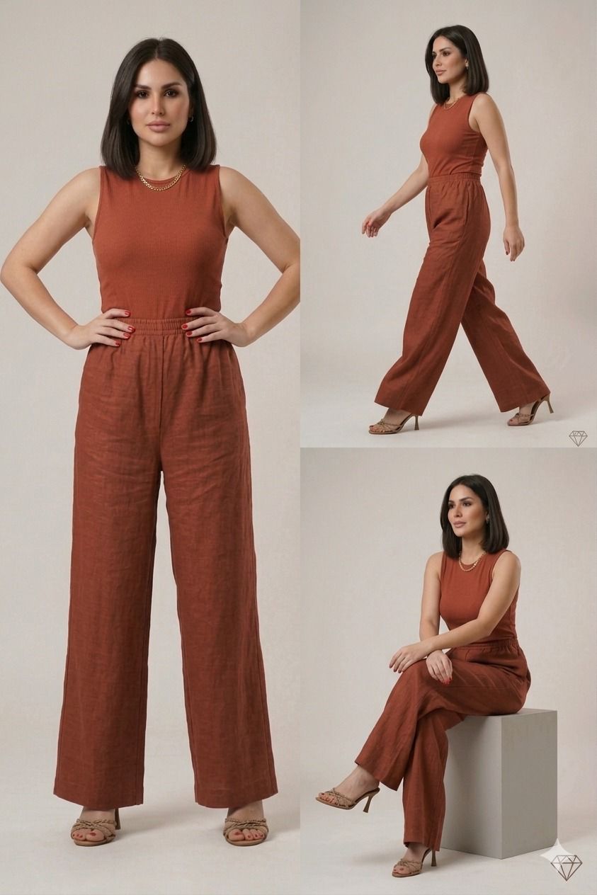 Pantalons en Lin Fluide