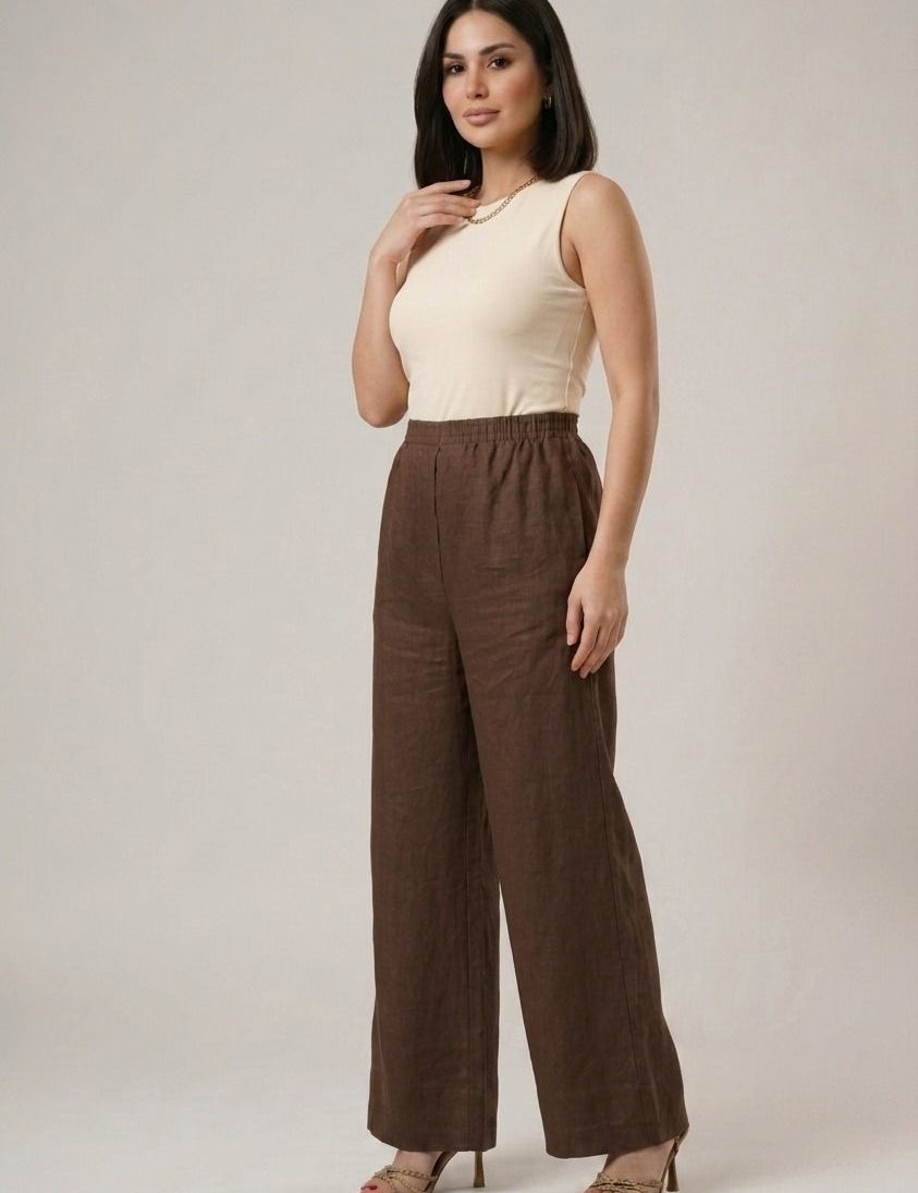 Pantalons en Lin Fluide
