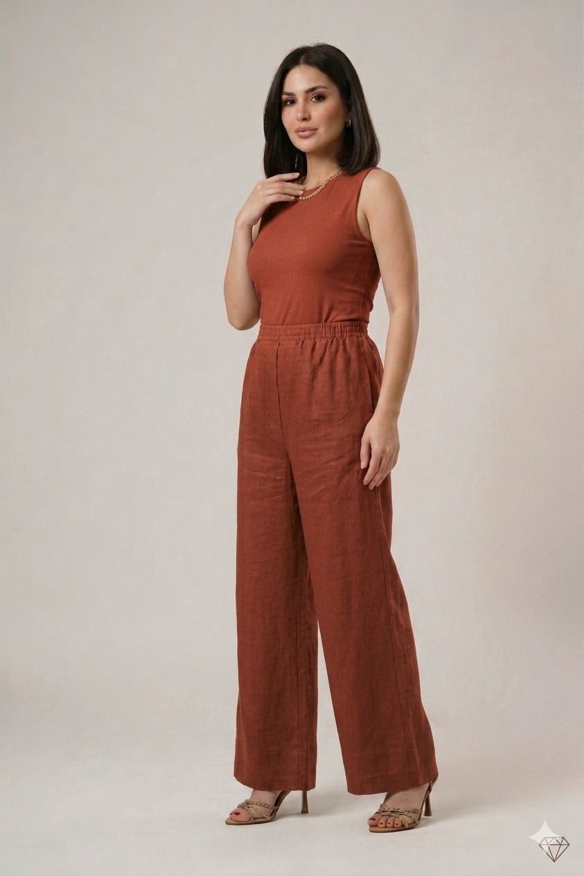 Pantalons en Lin Fluide
