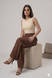 Pantalons en Lin Fluide