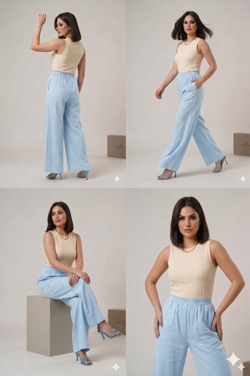 Pantalons en Lin Fluide