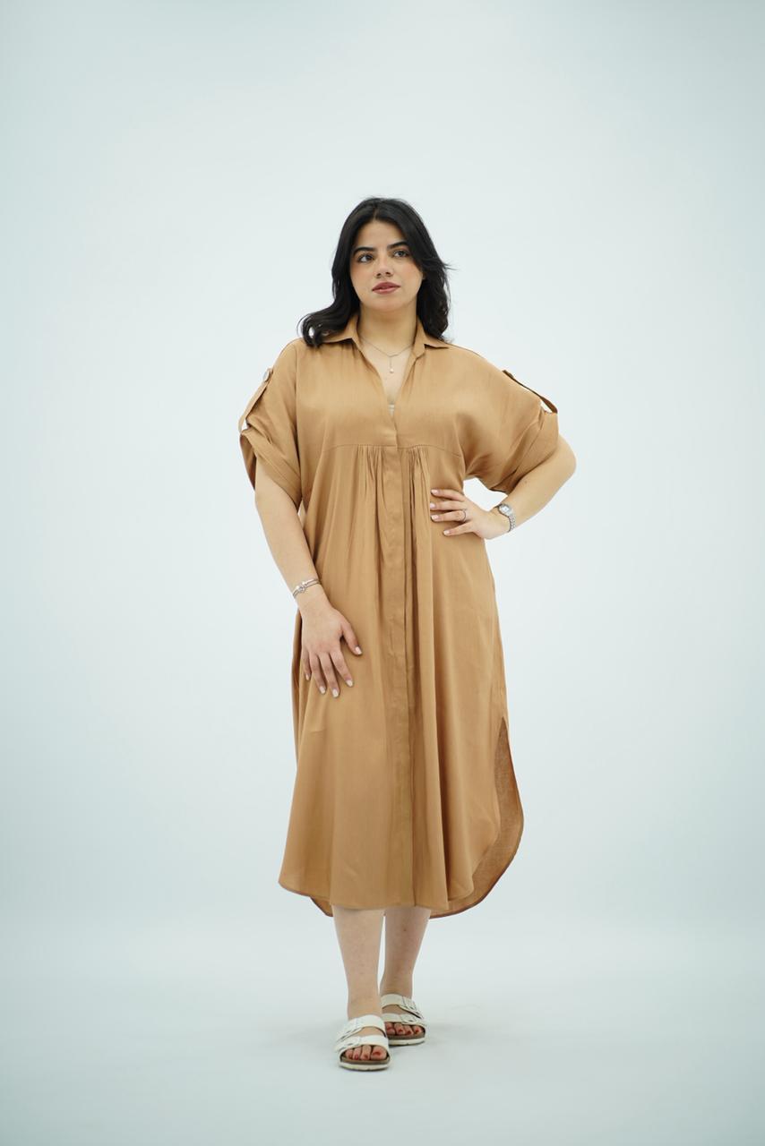 Robe Gandoura Fluide - Terracotta