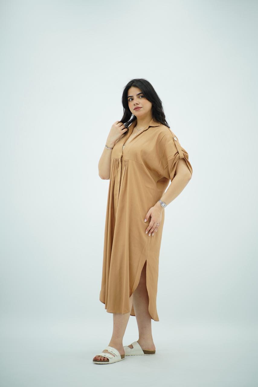 Robe Gandoura Fluide - Terracotta