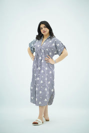 Robe à Carreaux Vichy et Broderies Florales