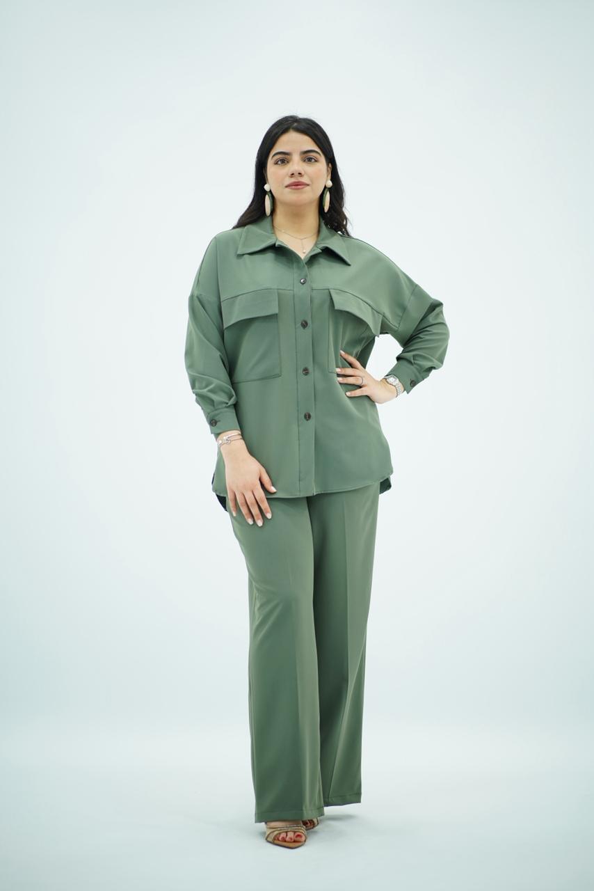 Ensemble Fluide - Vert Militaire
