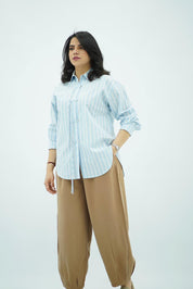 Chemise Rayée Bleu ciel