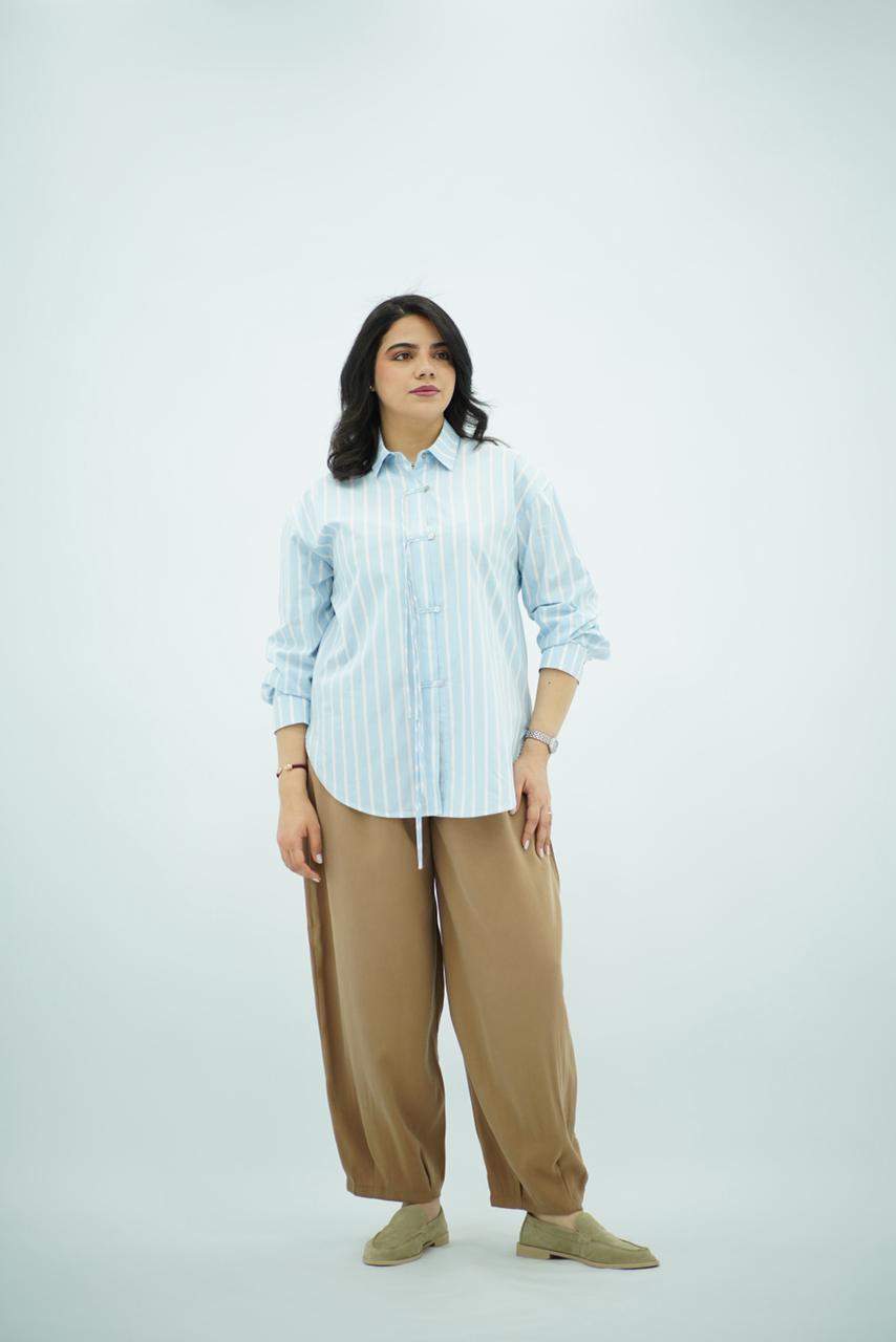 Chemise Rayée Bleu ciel