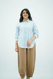 Chemise Rayée Bleu ciel