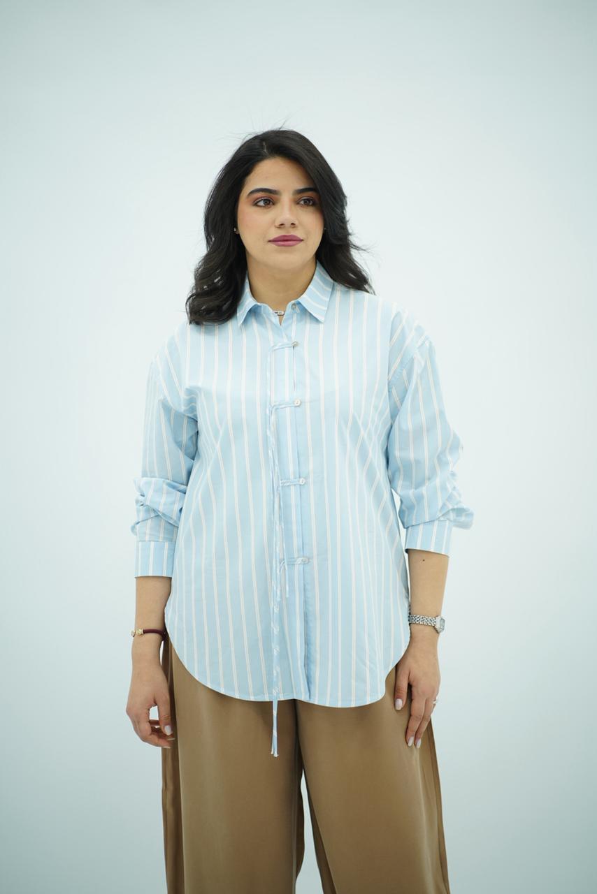 Chemise Rayée Bleu ciel