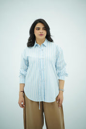 Chemise Rayée Bleu ciel
