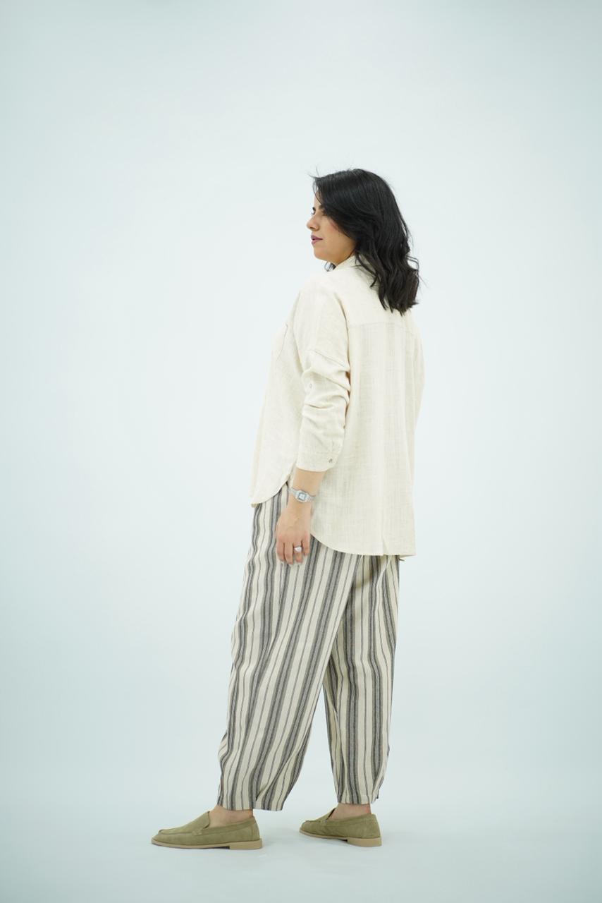 Chemise En Lin Beige naturel