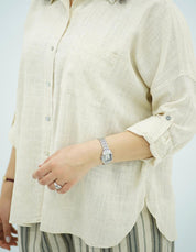 Chemise En Lin Beige naturel