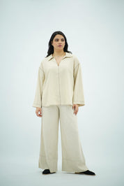 Ensemble en Lin Beige Naturel – Coupe Oversize