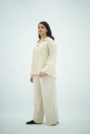 Ensemble en Lin Beige Naturel – Coupe Oversize