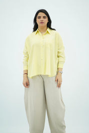 Chemise Fluide Jaune Banane