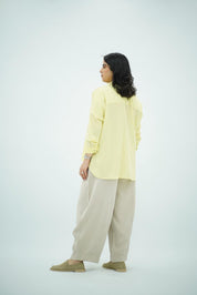 Chemise Fluide Jaune Banane