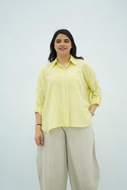 Chemise Fluide Jaune Banane