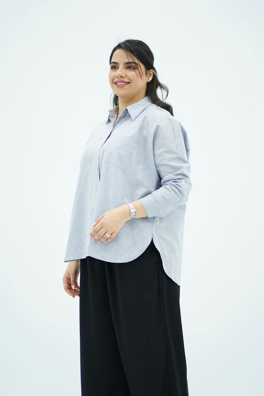 Chemise Grise En Lin