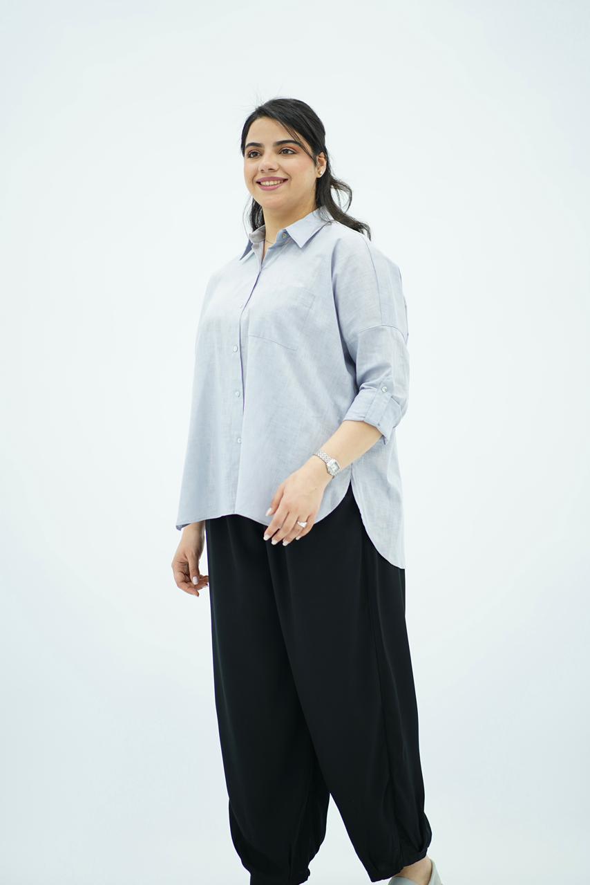 Chemise Grise En Lin
