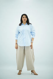 Chemise Bleu ciel fines rayures