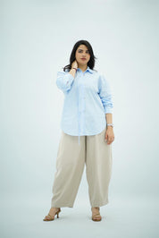 Chemise Bleu ciel fines rayures