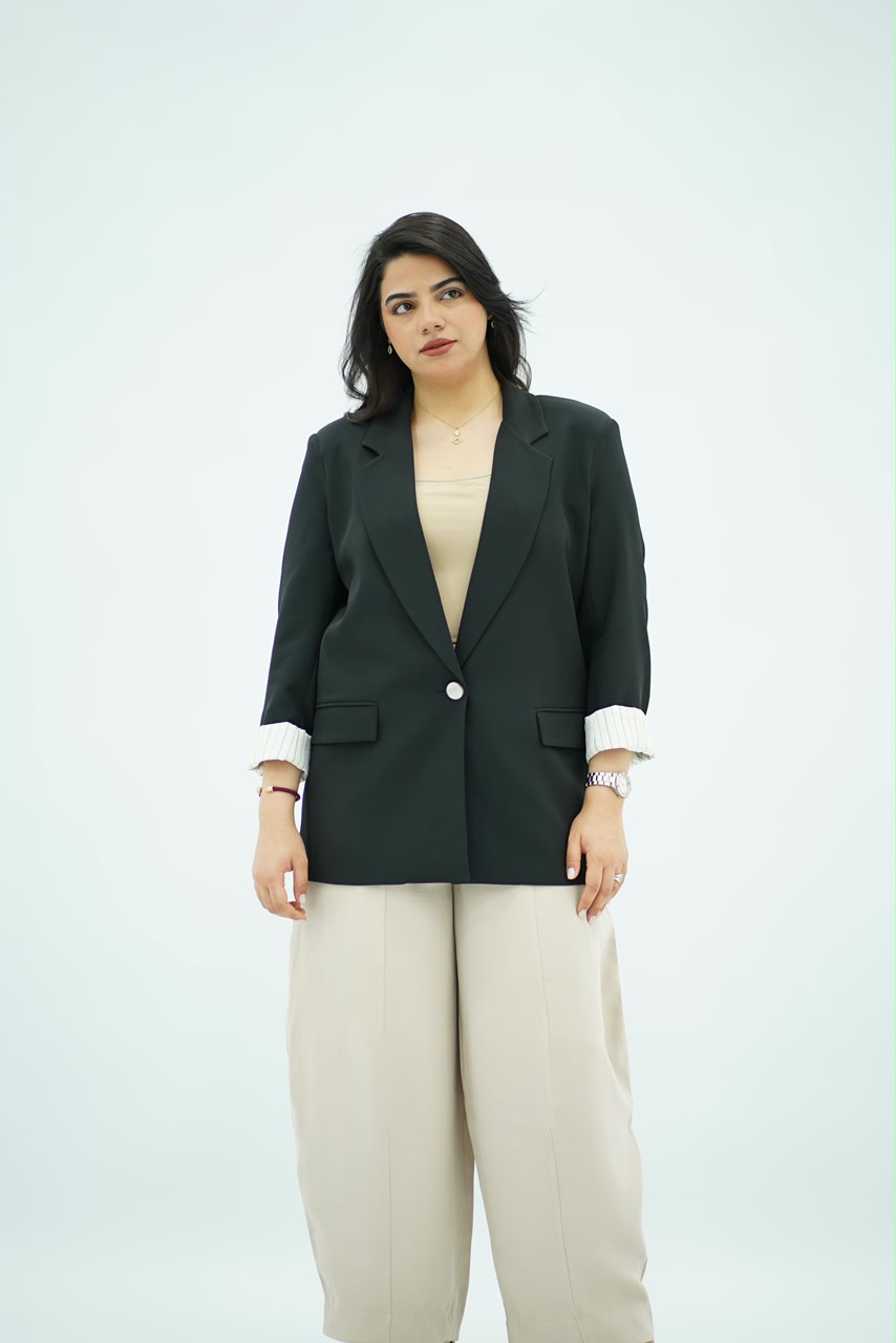 Blazer Oversize Noir Intense