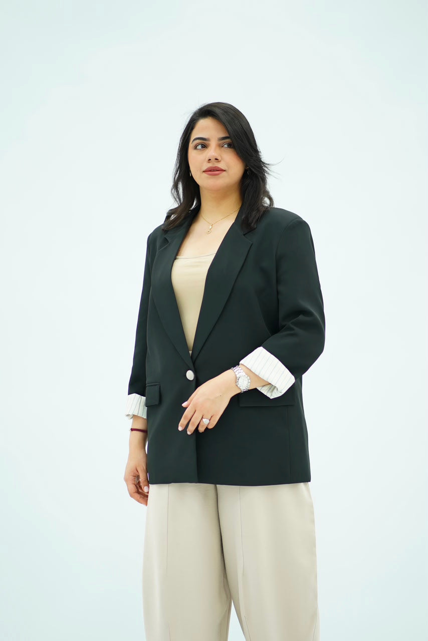 Blazer Oversize Noir Intense