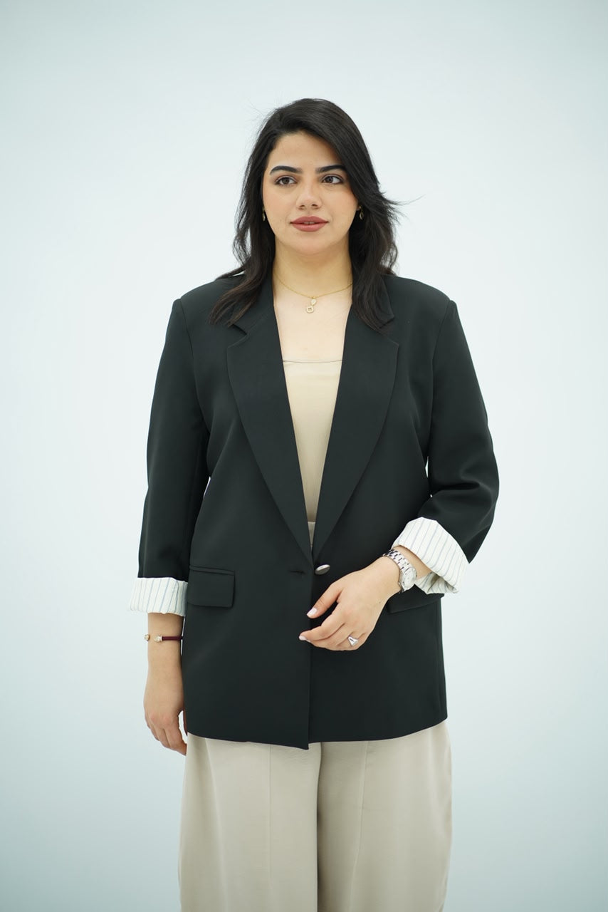Blazer Oversize Noir Intense