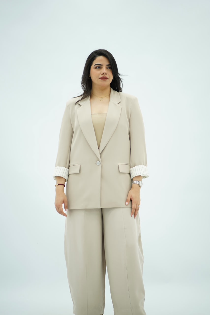 Blazer Oversize Beige Nude