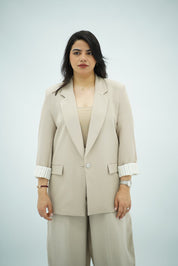 Blazer Oversize Beige Nude