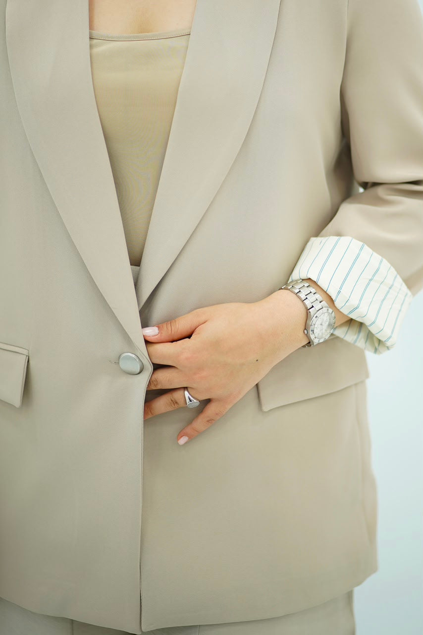 Blazer Oversize Beige Nude