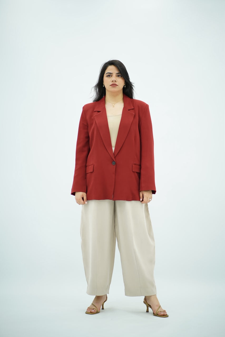 Blazer Oversize Bordeaux