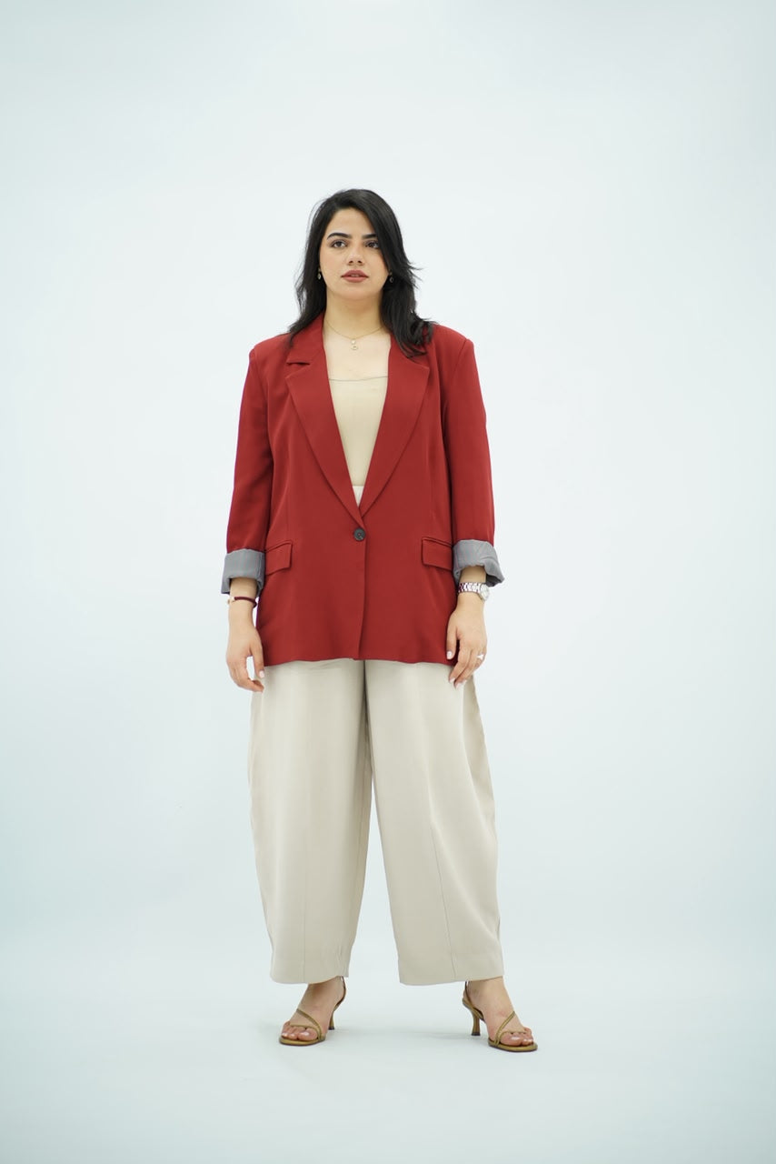 Blazer Oversize Bordeaux
