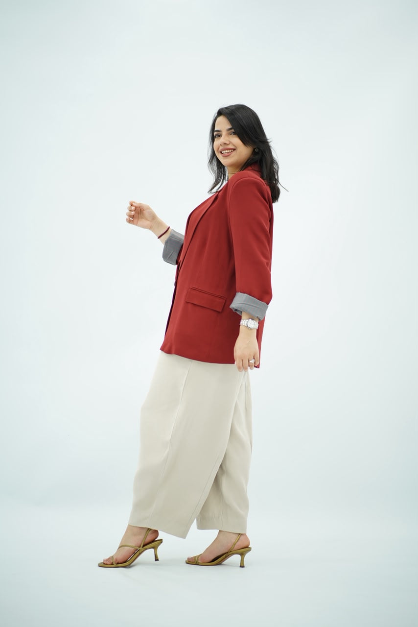 Blazer Oversize Bordeaux