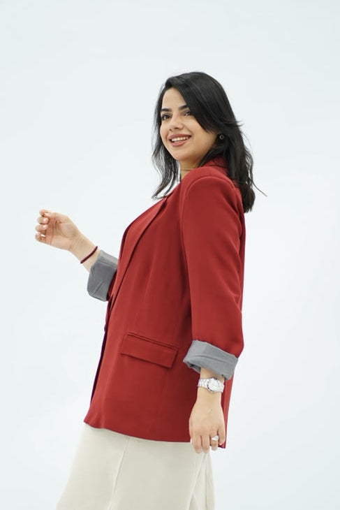Blazer Oversize Bordeaux