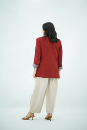 Blazer Oversize Bordeaux