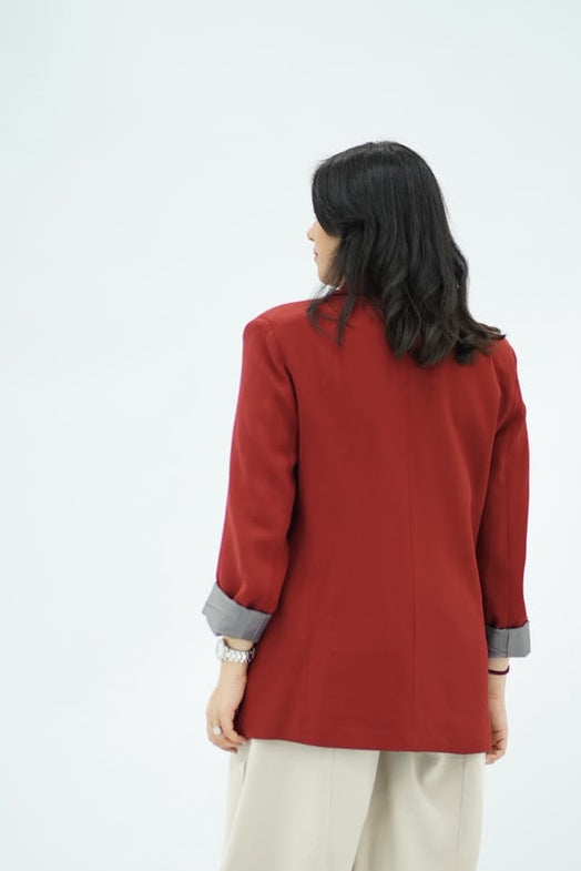 Blazer Oversize Bordeaux