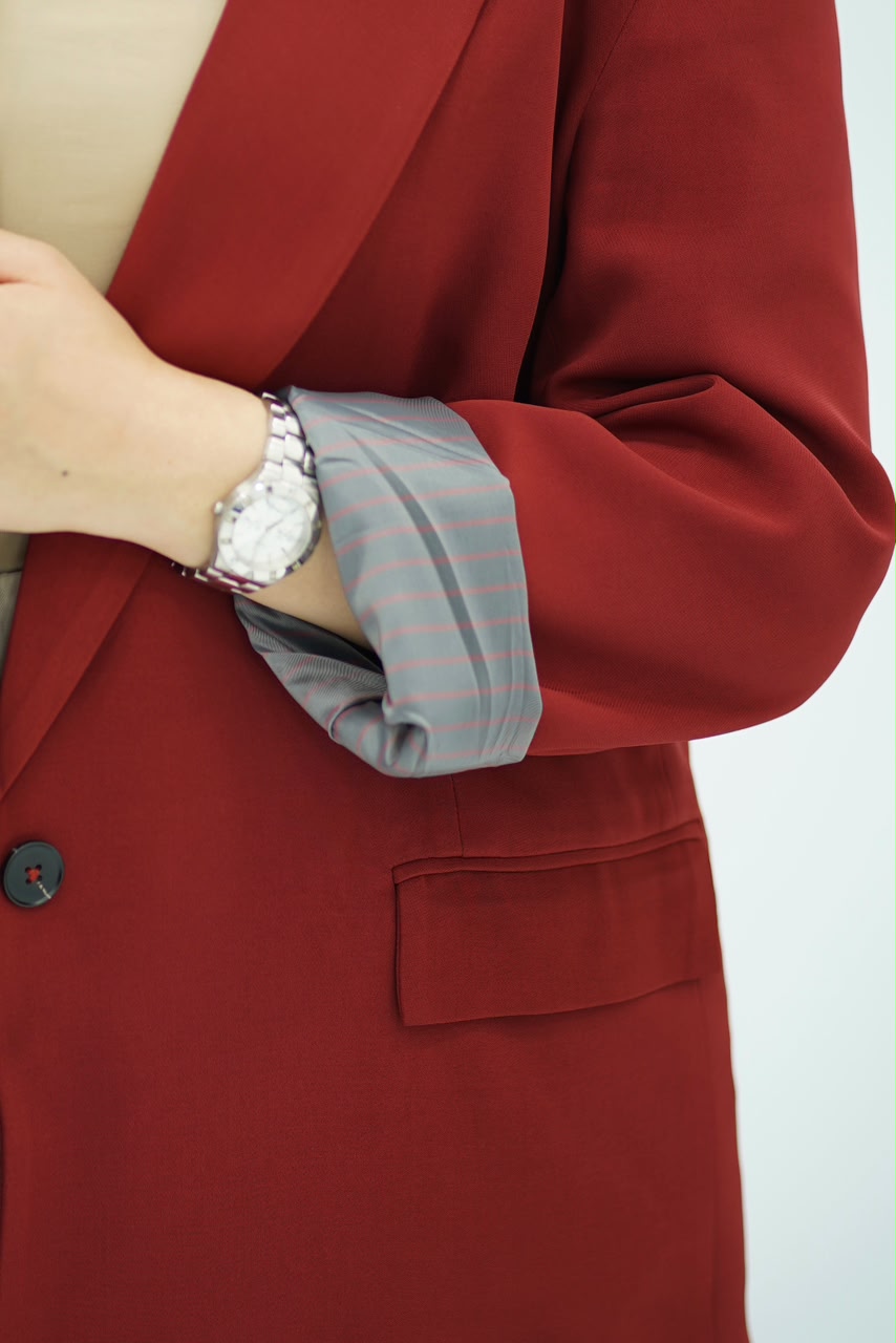 Blazer Oversize Bordeaux