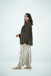 Blazer Oversize Kaki Chocolat
