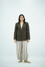 Blazer Oversize Kaki Chocolat