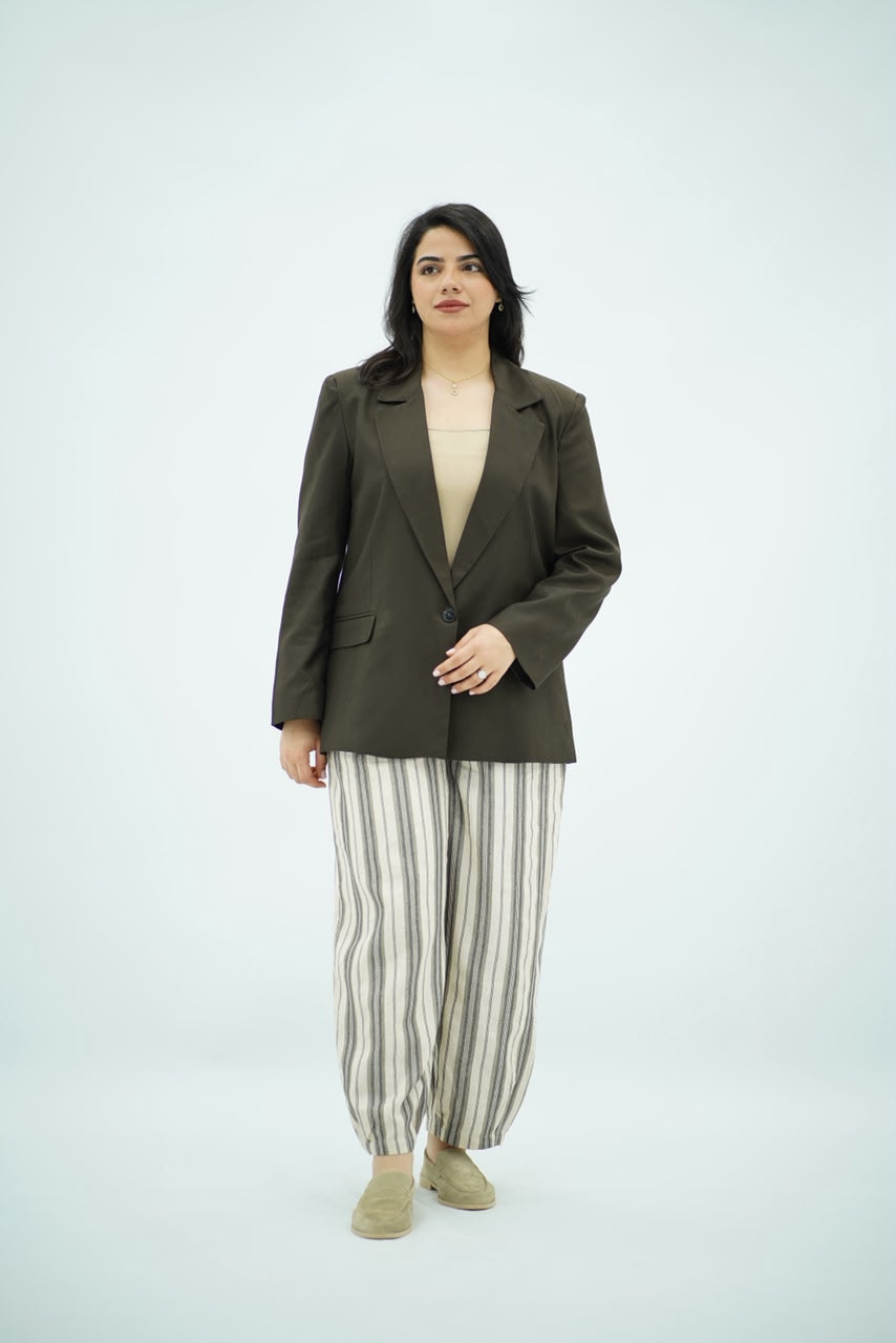 Blazer Oversize Kaki Chocolat