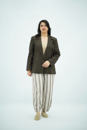Blazer Oversize Kaki Chocolat