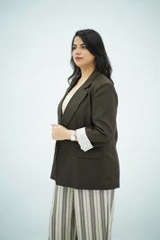 Blazer Oversize Kaki Chocolat