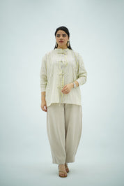 Chemise Jaune Rayée Bleu