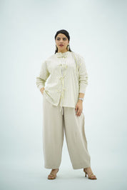 Chemise Jaune Rayée Bleu