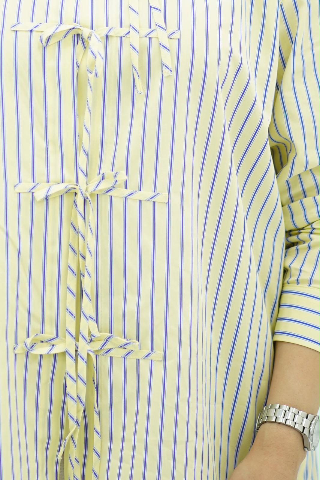 Chemise Jaune Rayée Bleu